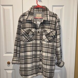 Thread & Supply Gray Flannel Shacket NWT